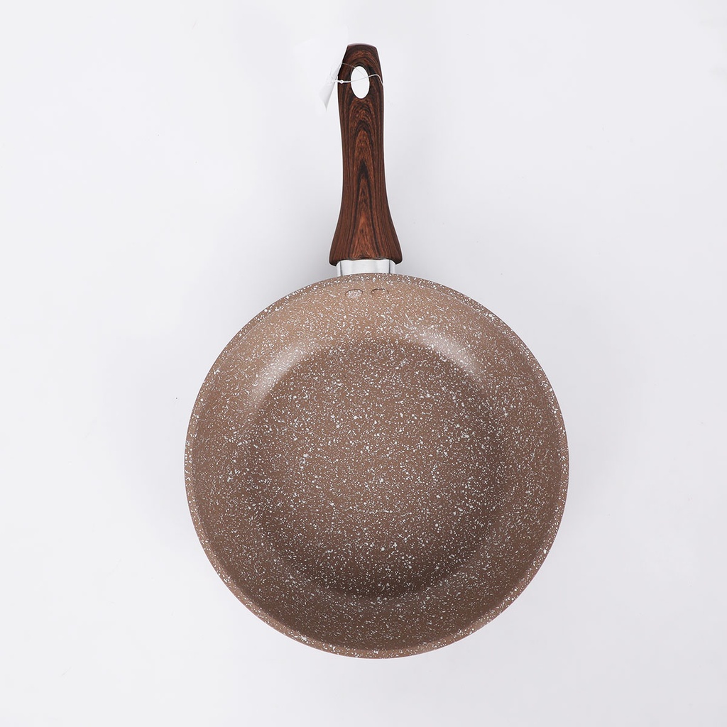 Poele sauteuse creuse Granit 22 cm-Marron clair