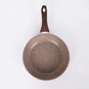 Poele sauteuse creuse Granit 22 cm-Marron clair