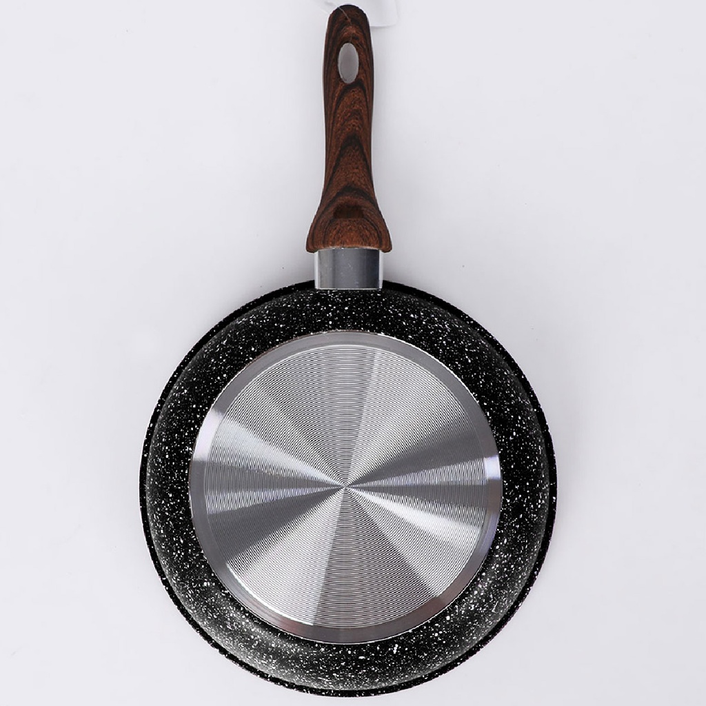 Poele sauteuse creuse Granit 22 cm-Noir