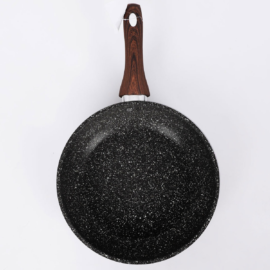 Poele sauteuse creuse Granit 22 cm-Noir