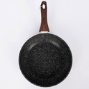 Poele sauteuse creuse Granit 22 cm-Noir