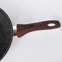 Poele sauteuse creuse Granit 22 cm-Noir