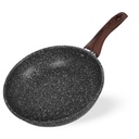 Poele sauteuse creuse Granit 22 cm-Noir
