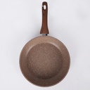 Poele sauteuse creuse Granit 26 cm-Marron clair