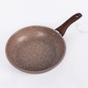 Poele sauteuse creuse Granit 26 cm-Marron clair