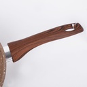 Poele sauteuse creuse Granit 26 cm-Marron clair