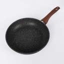 Poele sauteuse creuse Granit 26 cm-Noir