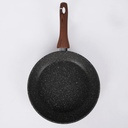 Poele sauteuse creuse Granit 26 cm-Noir