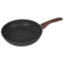 Poele sauteuse creuse Granit 26 cm-Noir