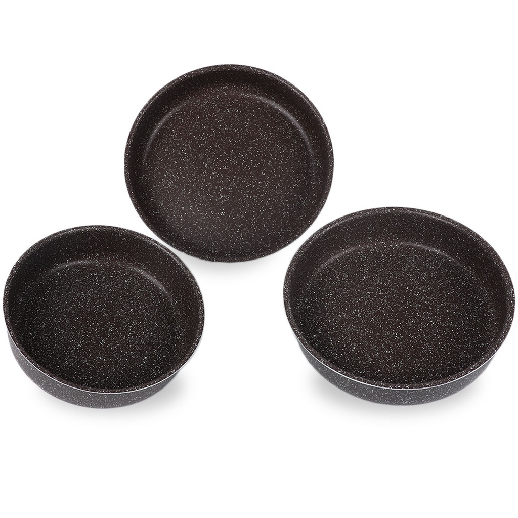 Serie de 3 moules cake et tajine granite haute qualité-Marron