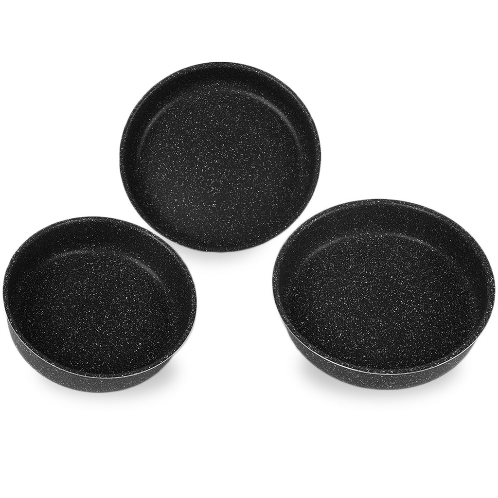Serie de 3 moules cake et tajine granite haute qualité-Noir