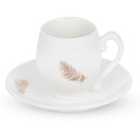 Service À Café En Céramique 12 Pièces Motif Plume