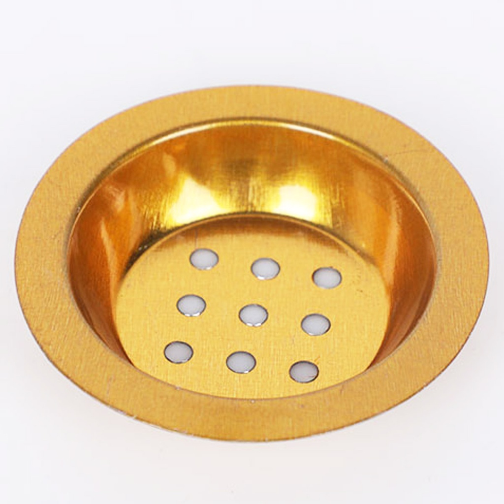 Encensoir À Charbon Métal Doré avec support Motif Perle avec Grand Feuille