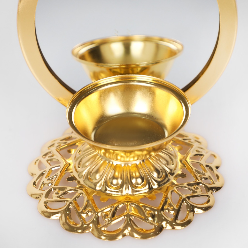 Encensoir À Charbon Métal Doré avec Miroir