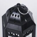 Mini Fanous Lumineux avec Lampe Guirlande Motif Ramadan Karim-Noir