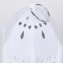 Mini Fanous Lumineux avec Lampe Guirlande Motif Ramadan Karim-Blanc