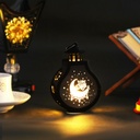 Mini Fanous Lumineux avec Lampe Guirlande Motif Ramadan Karim-Noir