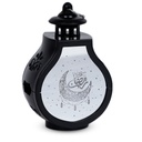 Mini Fanous Lumineux avec Lampe Guirlande Motif Ramadan Karim-Noir