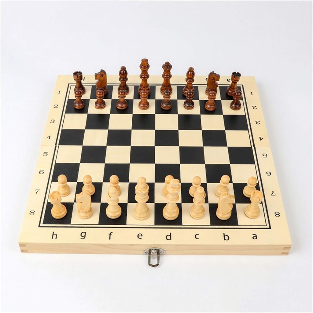 Jeu d'échecs Pliant en Bois 29cm X 29cm