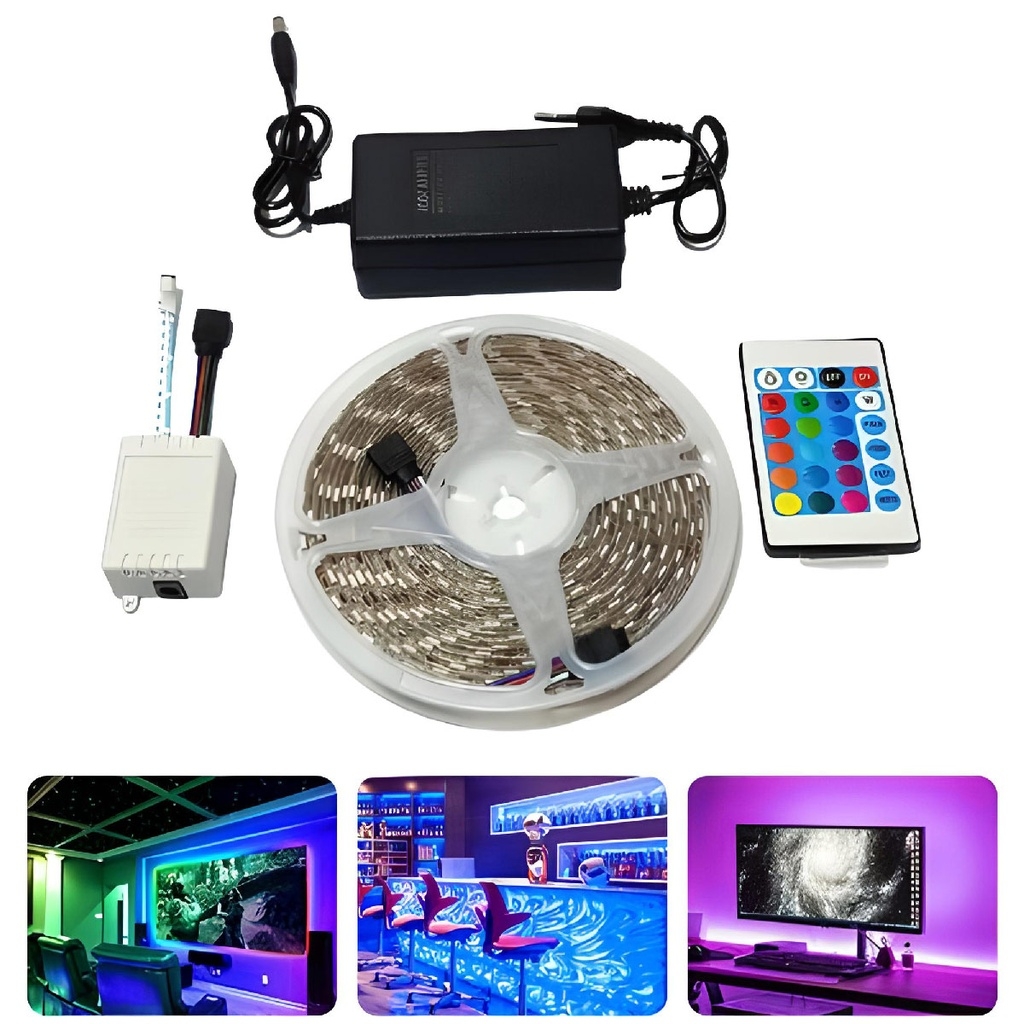 Bande lumineuse Led NON Extensible multi couleurs 270 led 5 mètres avec Télécommande
