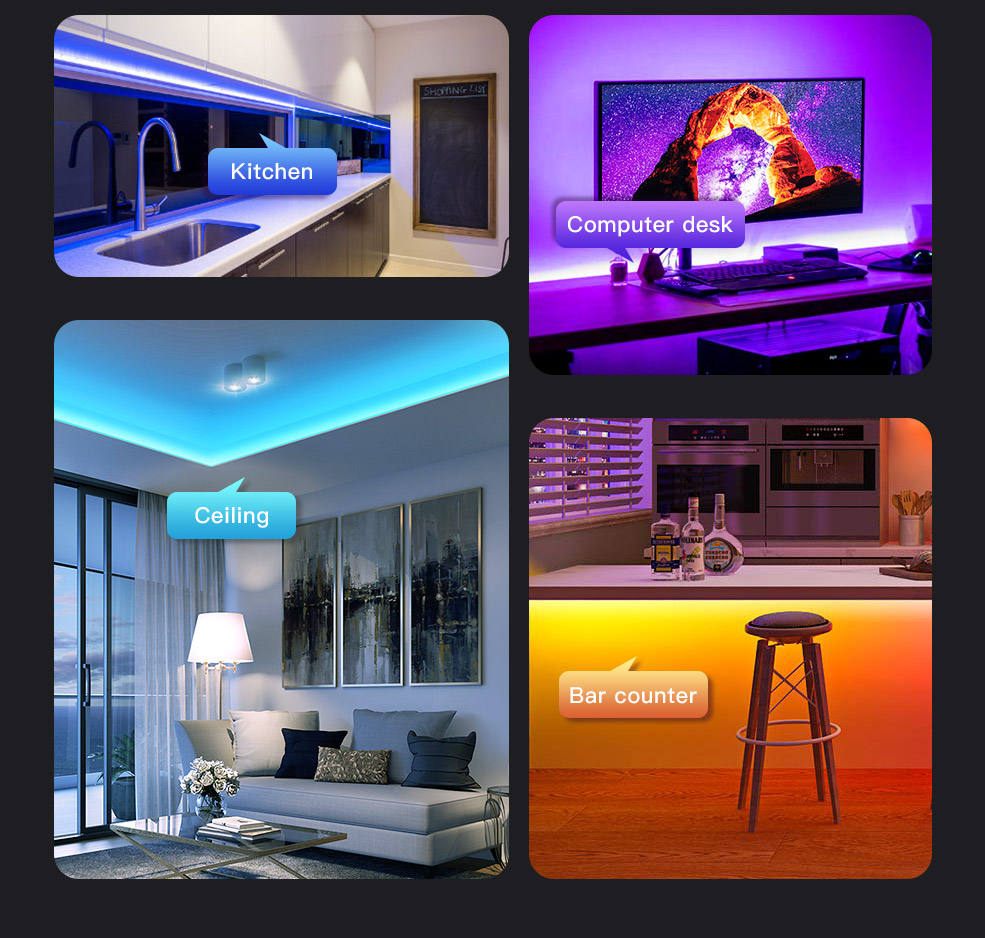 Bande lumineuse Led NON Extensible multi couleurs 270 led 5 mètres avec Télécommande