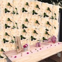 Mur de fleurs artificielles 60 X 40 cm modèle 1-Saumon
