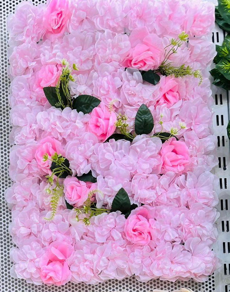 Mur de fleurs artificielles 60 X 40 cm modèle 1-Rose