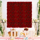 Mur de fleurs artificielles 60 X 40 cm modèle 1-Rouge
