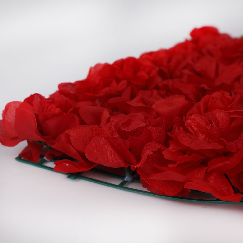 Mur de fleurs artificielles 60 X 40 cm modèle 1-Rouge