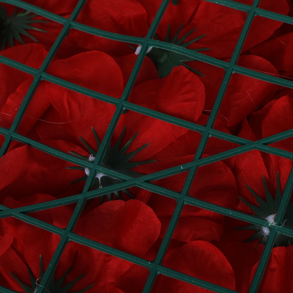 Mur de fleurs artificielles 60 X 40 cm modèle 1-Rouge