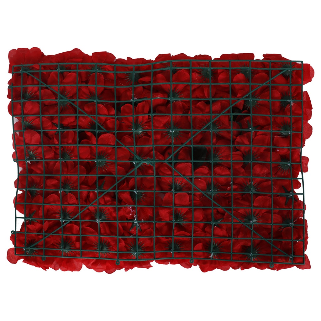 Mur de fleurs artificielles 60 X 40 cm modèle 1-Rouge