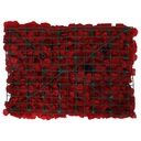 Mur de fleurs artificielles 60 X 40 cm modèle 1-Rouge