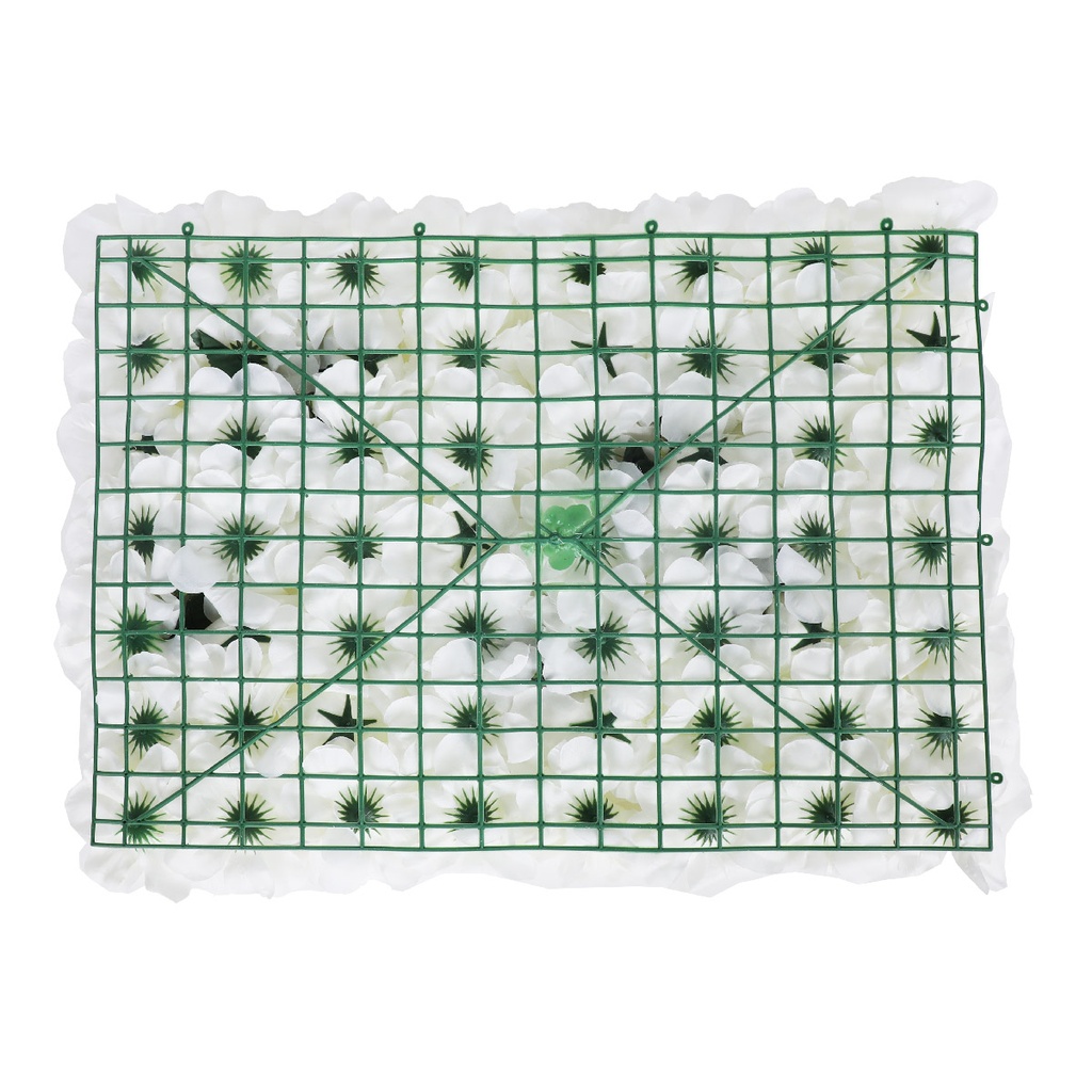 Mur de fleurs artificielles 60 X 40 cm modèle 1-Blanc
