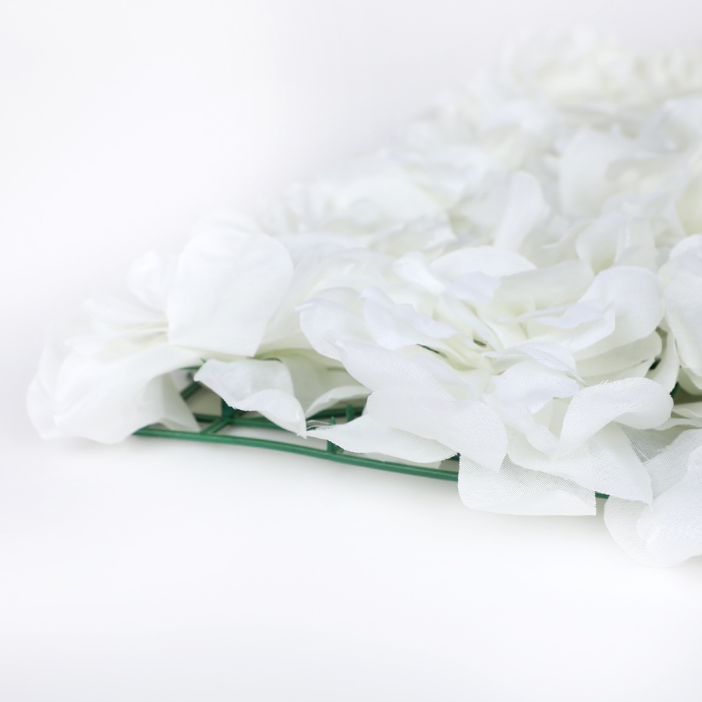 Mur de fleurs artificielles 60 X 40 cm modèle 1-Blanc