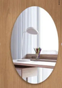 Miroir acrylique autocollant 27x42 cm forme Oval