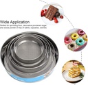 Pack de 3 Moules À Gâteaux et 6 tamis à farine En Acier Inoxydable