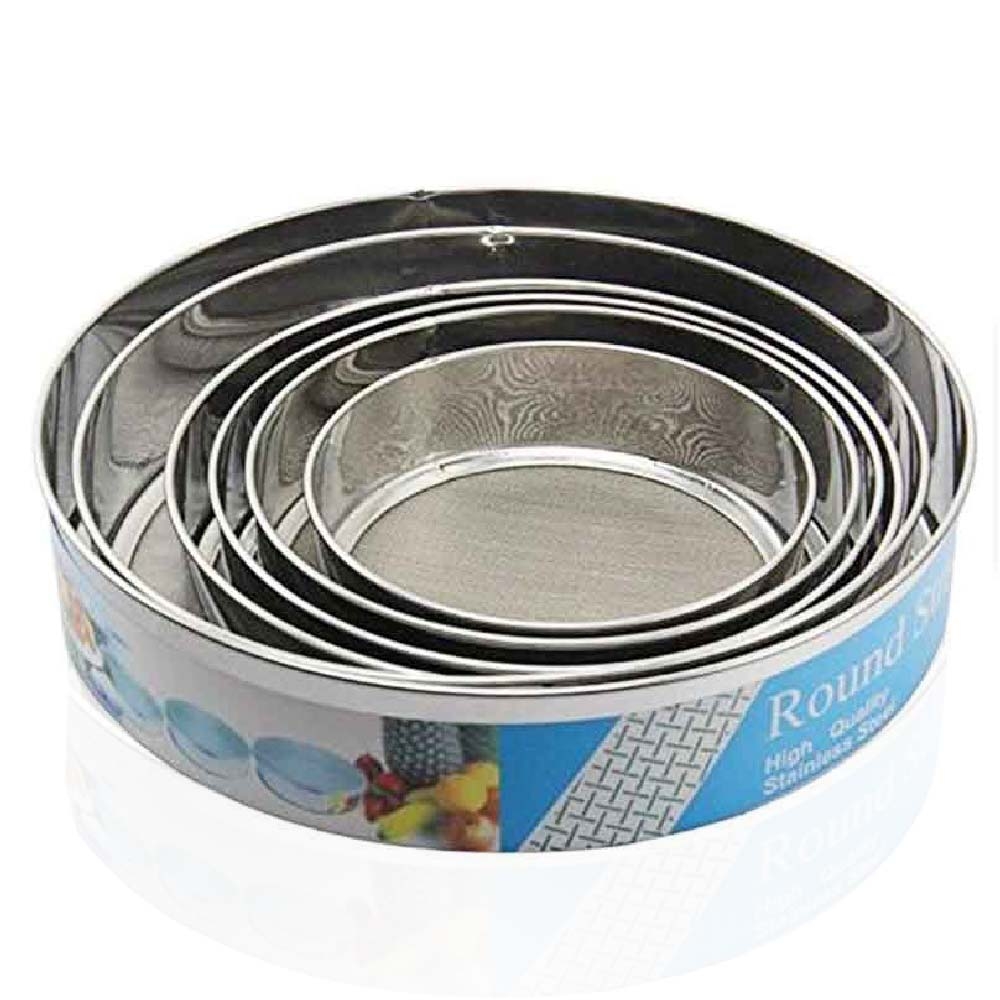 Pack de 3 Moules À Gâteaux et 6 tamis à farine En Acier Inoxydable