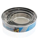 Pack de 3 Moules À Gâteaux et 6 tamis à farine En Acier Inoxydable