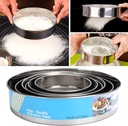 Pack de 3 Moules À Gâteaux et 6 tamis à farine En Acier Inoxydable