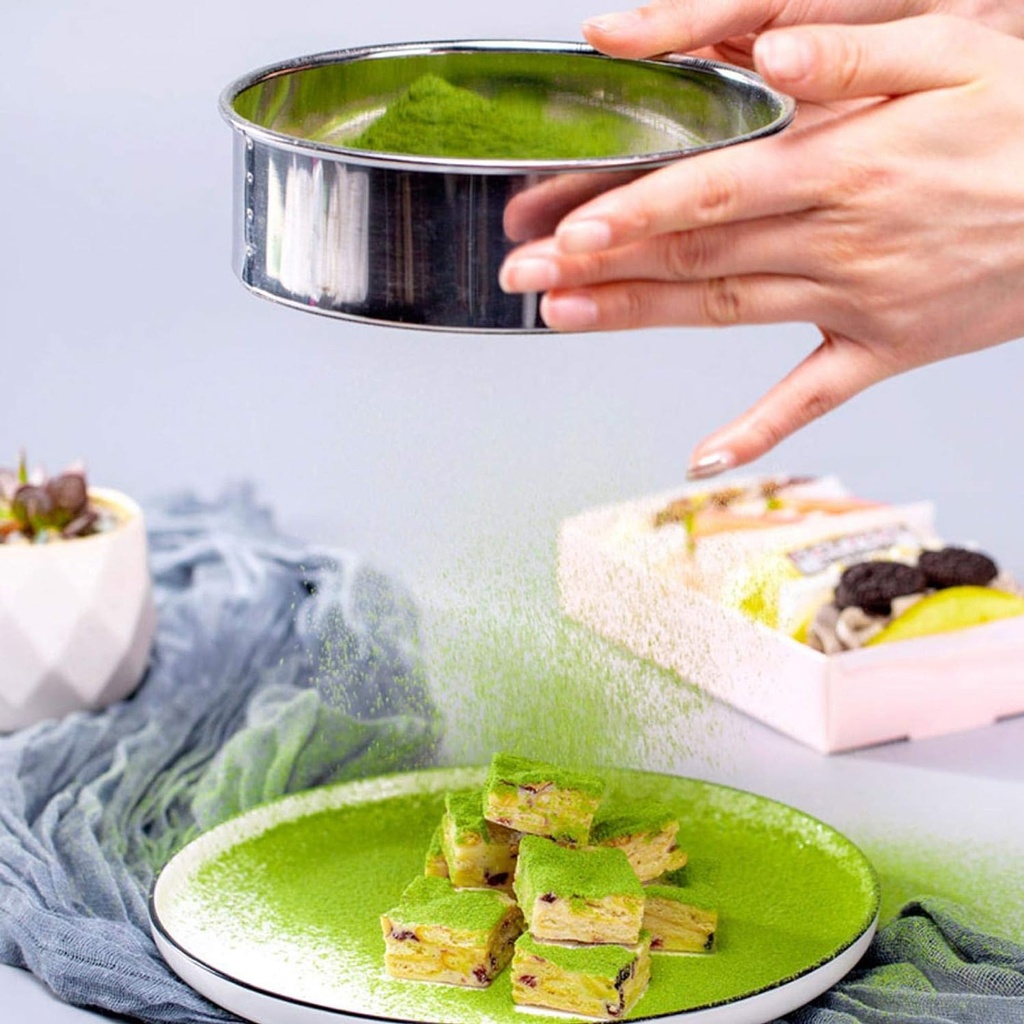 Pack de 3 Moules À Gâteaux et 6 tamis à farine En Acier Inoxydable