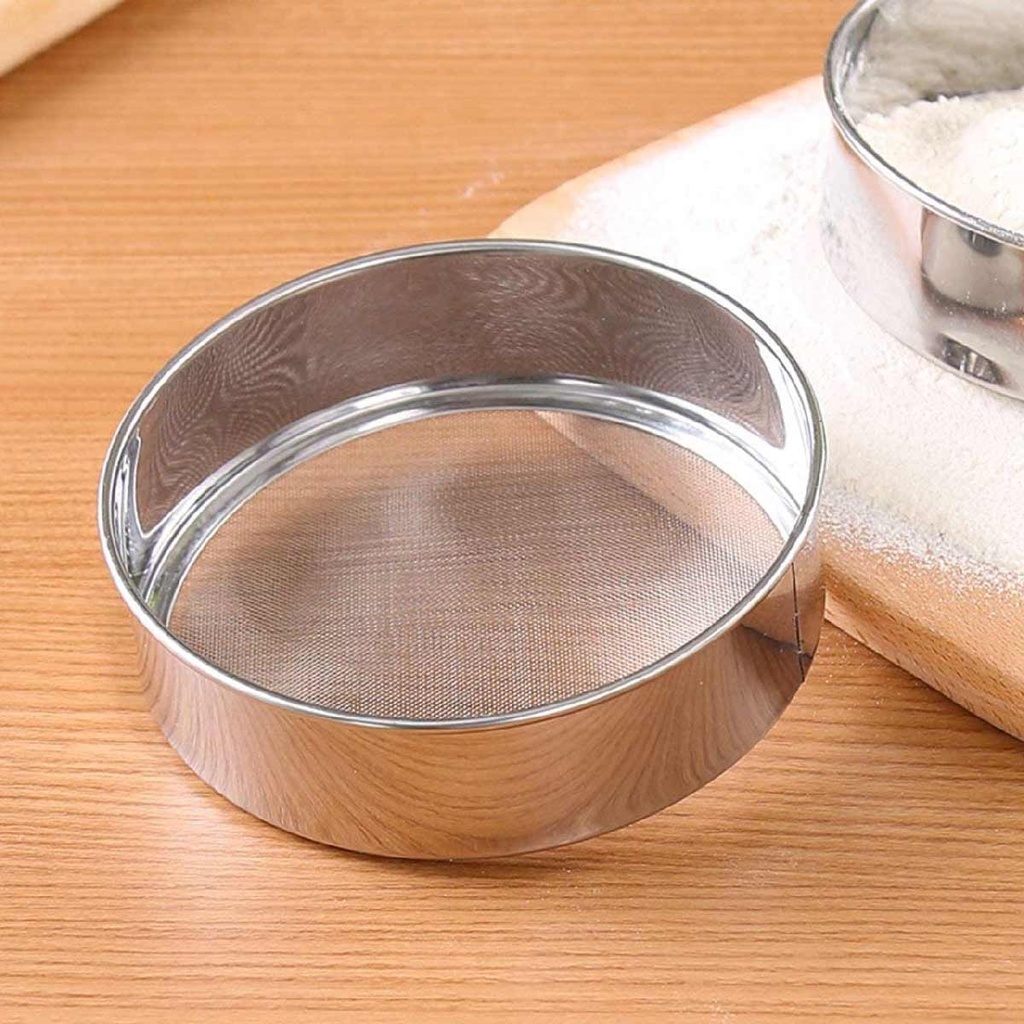Pack de 3 Moules À Gâteaux et 6 tamis à farine En Acier Inoxydable