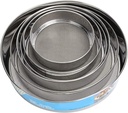 Pack de 3 Moules À Gâteaux et 6 tamis à farine En Acier Inoxydable
