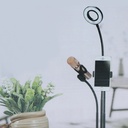 Ring light professional live stream A15 avec support de téléphone portable et microphone