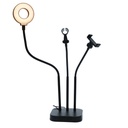 Ring light professional live stream A15 avec support de téléphone portable et microphone