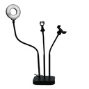 Ring light professional live stream A15 avec support de téléphone portable et microphone