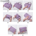 Sac de voyage pliant de grande capacité imperméable à l’eau-Violet clair