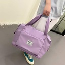Sac de voyage pliant de grande capacité imperméable à l’eau-Violet clair