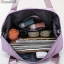 Sac de voyage pliant de grande capacité imperméable à l’eau-Violet clair