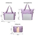 Sac de voyage pliant de grande capacité imperméable à l’eau-Violet clair