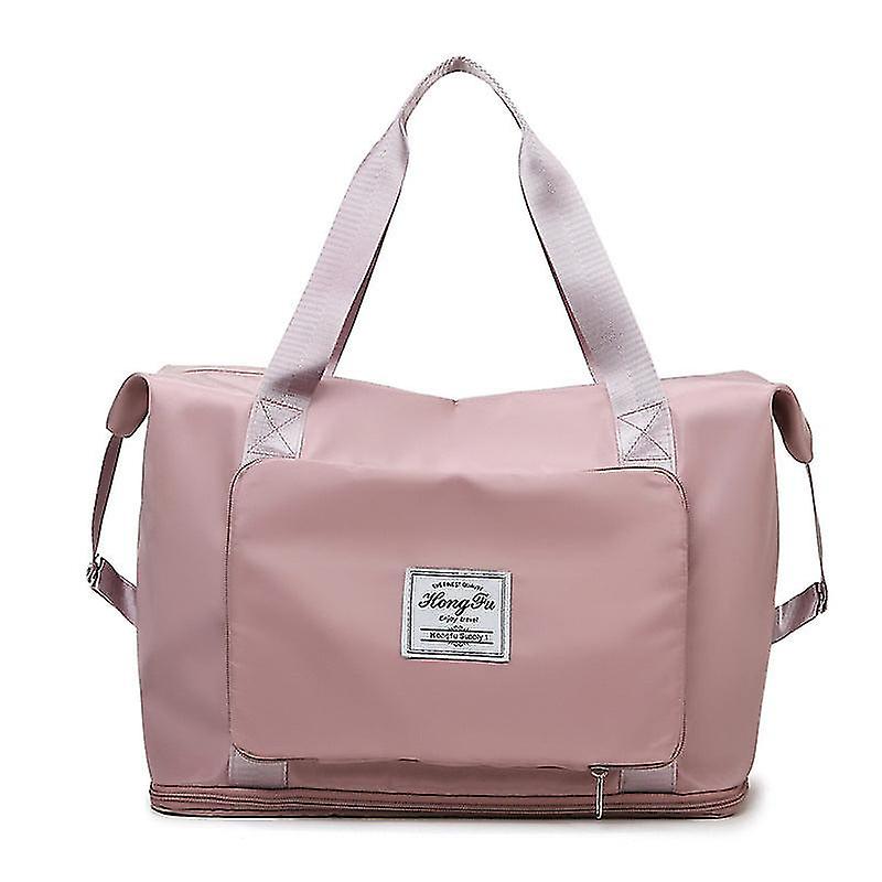Sac de voyage pliant de grande capacité imperméable à l’eau-Rose